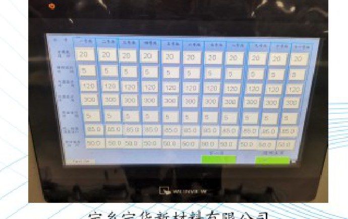 宁乡宁华新材料有限公司多池蒸养工艺参数设定界面